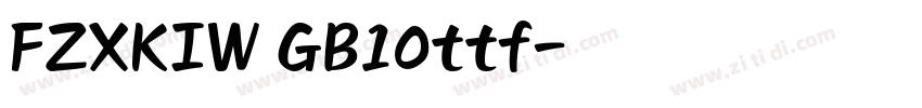 FZXKIW GB10ttf字体转换